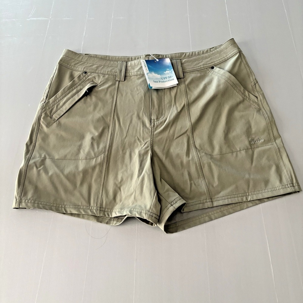 NWT Willit Women's UPF‎ 50+ Sun Protection Shorts, Beige, Tan, Size 10